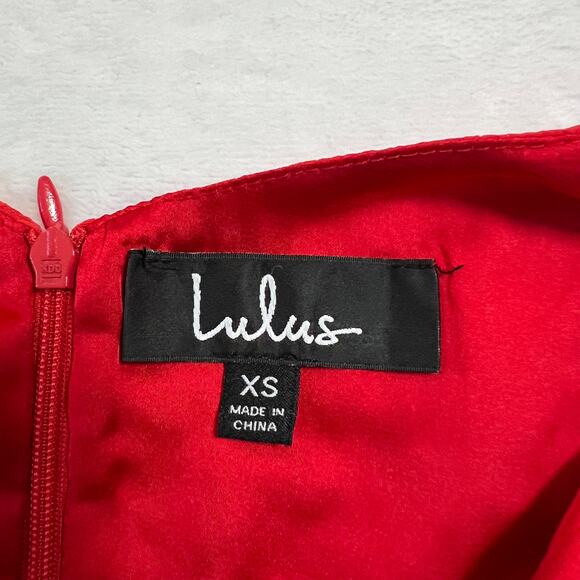 Lulus Love in Bloom Red Floral Print Off-the-Shoulder High-Low Dress Size XS - Picture 5 of 13